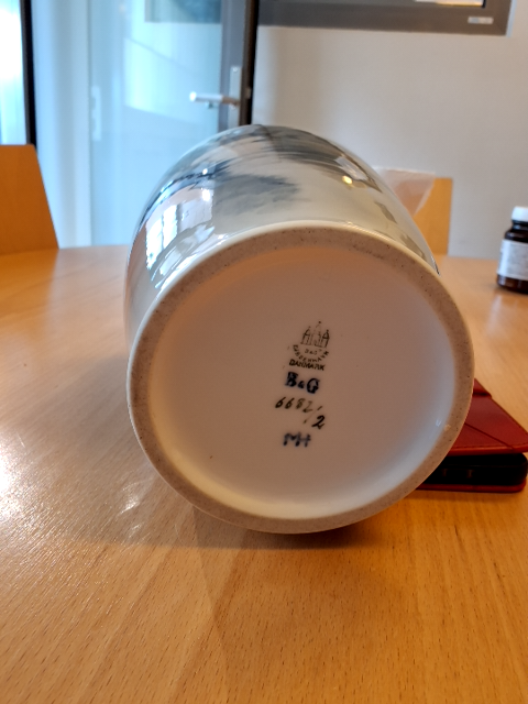 B & G vase 25 cm høj